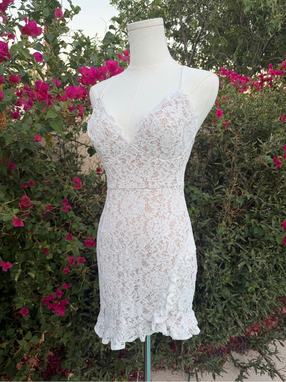 Hello Molly White Lace Mini Dress